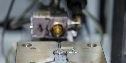 Close up plastic injection mold for mass production